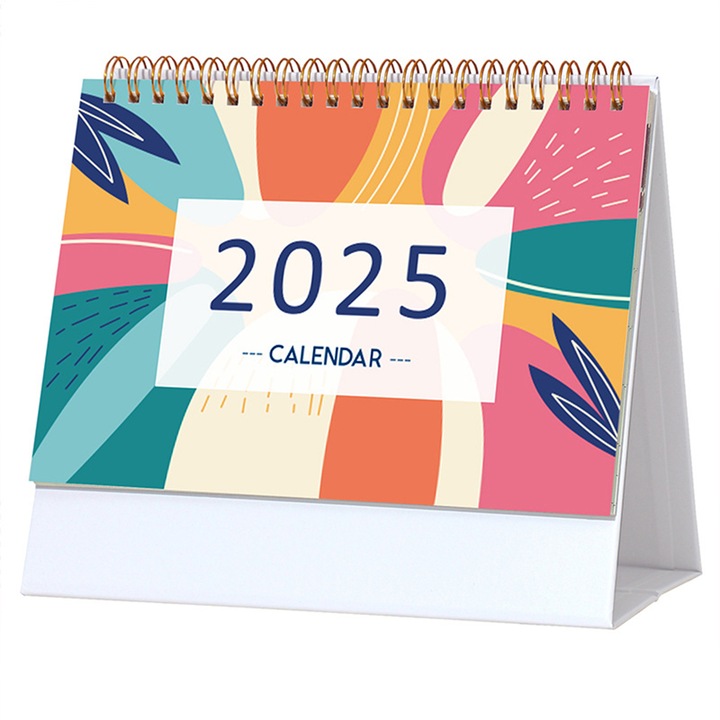 Calendar de birou 2025, Enforose, multicolor, 19x17x9cm, tema lunara