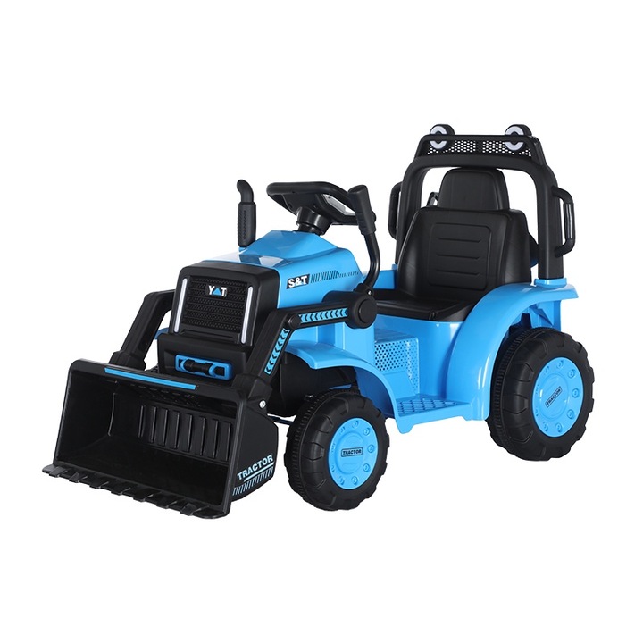Excavator electric pentru copii Kinderauto BJTY1066 2x 30W 6V cu RC, albastru