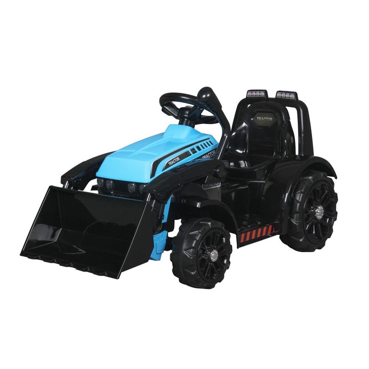 Buldozer electric 6V cupa mobila lumini si sunete 87x42x44 cm Blue