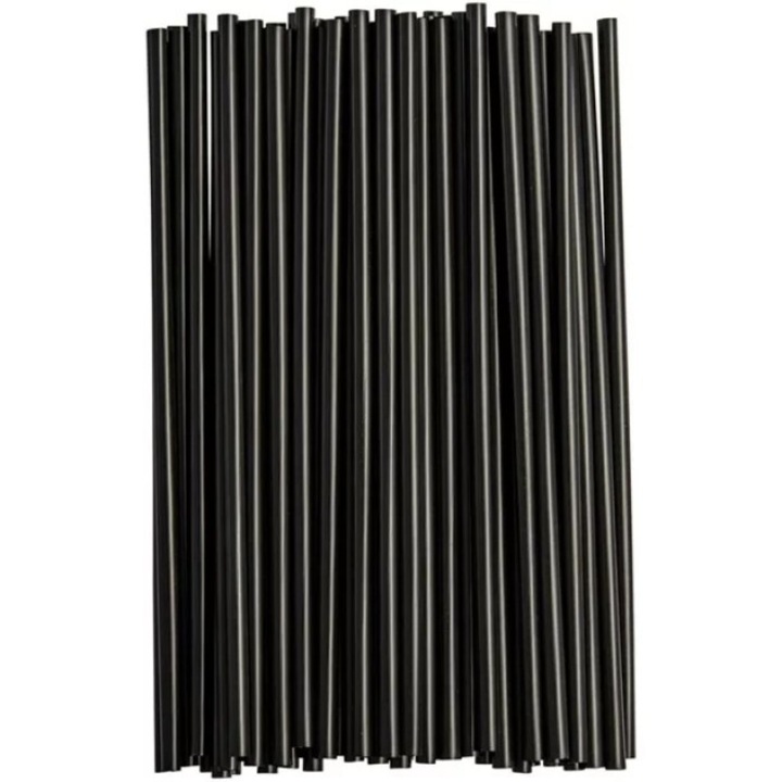 Set 250 paie negre drepte PP, reutilizabile 200x8mm