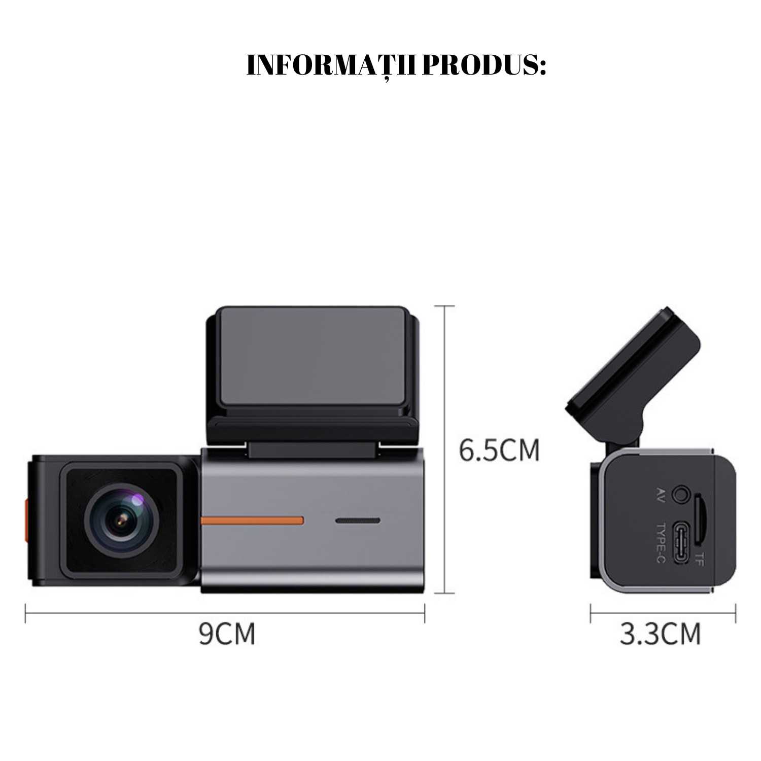 Camera dvr de bord 4k dubla, wifi, AI-ISP, EDR, functie WDR, G senzor ...