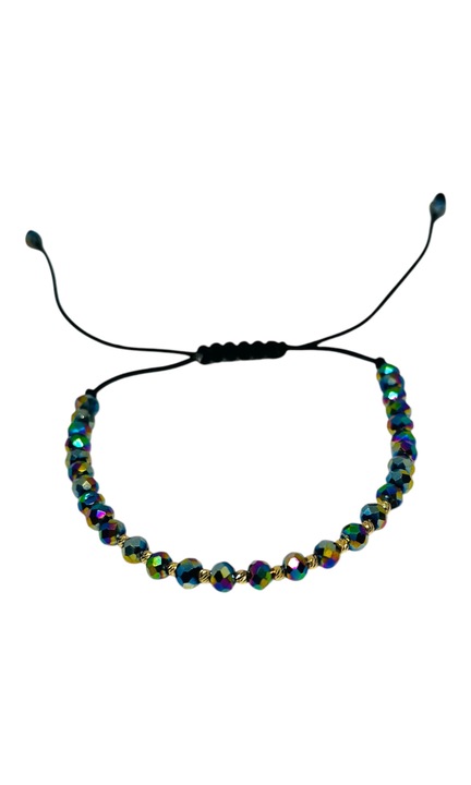 Bratara reglabila multicolora 10 bile aur