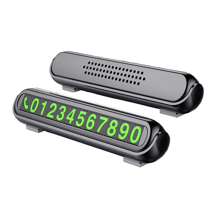 Suport premium numar telefon mobil auto pentru parcare temporara/Evaporator de aromaterapie 2 in 1 pentru bord, ®, 14cm*3cm, Negru ﻿