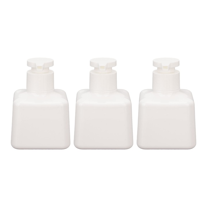 3 db 200 ml-es lotionadagoló készlet, nagy kapacitású kivitel, PETG anyag, szagtalan