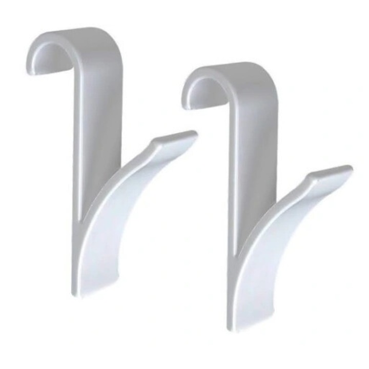 PrimPol radiátortartó, 2 darabos készlet, minimalista design, tartós, ezüst