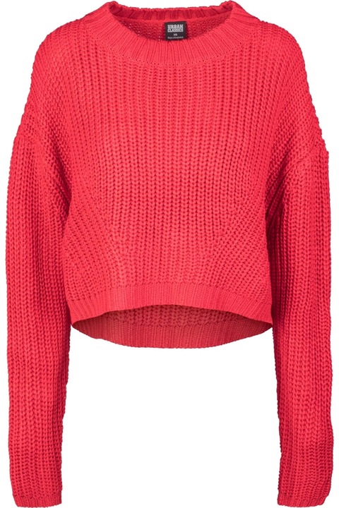Urban Classics női kapucnis pulóver, tűzpiros, Élénkpiros