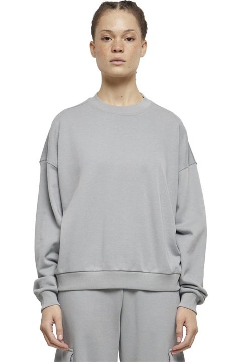 Urban Classics női kapucnis pulóver, világos aszfalt, Melange világosszürke