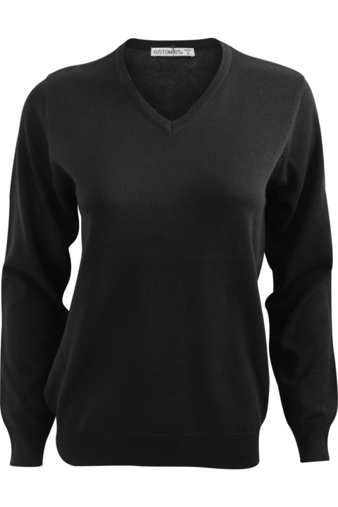 Női Kustom Kit kapucnis pulóver, Fekete