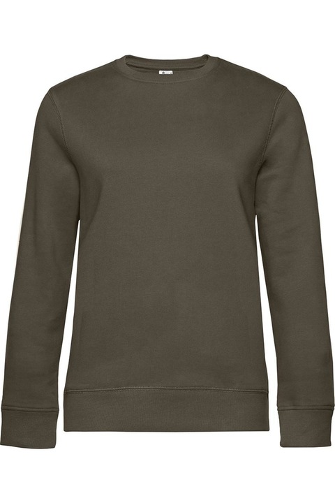 B&C női kapucnis pulóver, khaki 2XL INTL