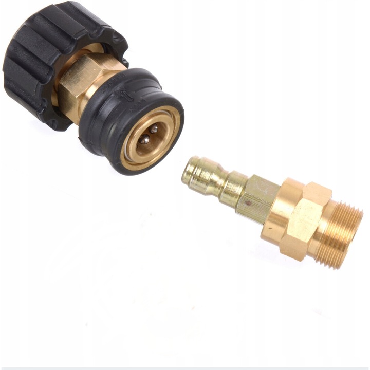 Gyorscsatlakozó nagynyomású mosóhoz, Bistanti, M22, 160 bar, fekete/arany