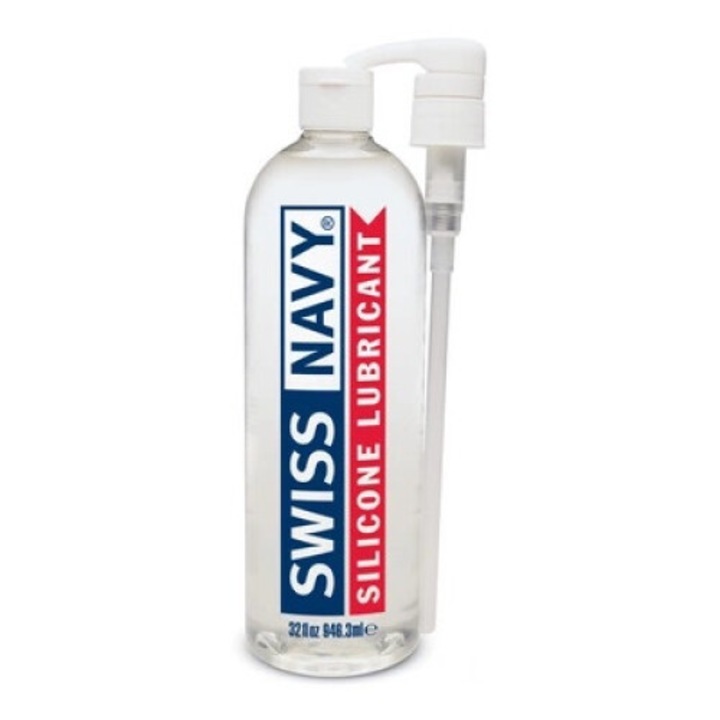 Swiss Navy szilikon alapú síkosító, 946 ml, hosszan tartó formula, E-vitaminnal