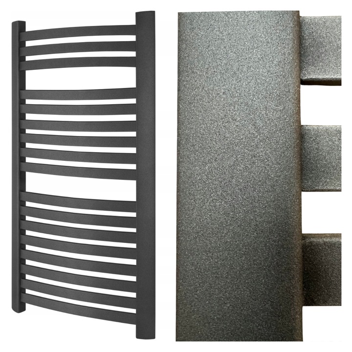 Radiator baie, Portprosop, Calorifer, 550 mm x 570 mm, 272 W, Verticala, 9 de coaste, Antracit