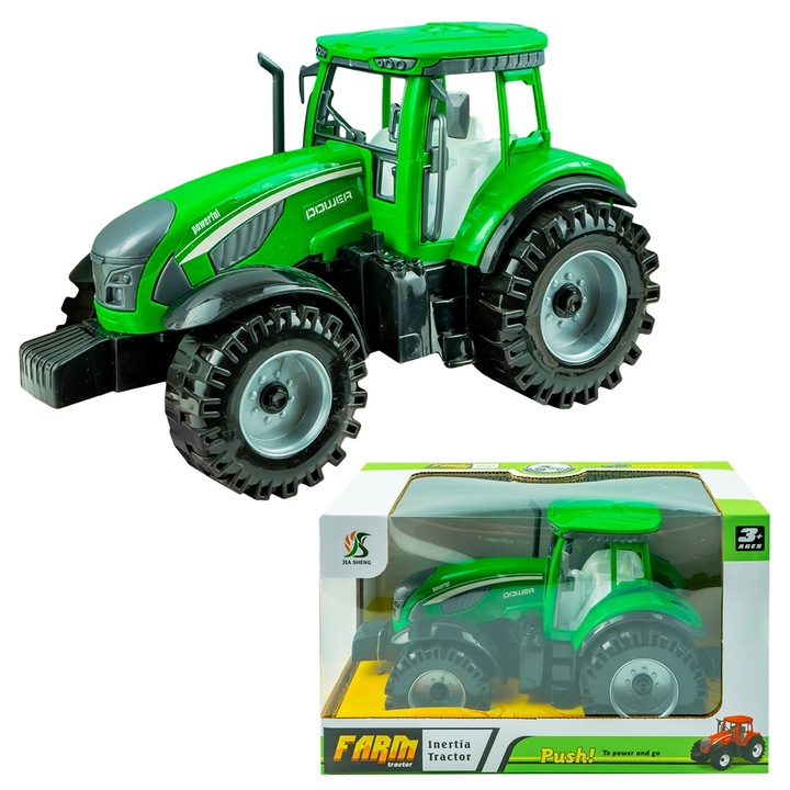 Tractor cu Frictiune pentru Copii, Verde