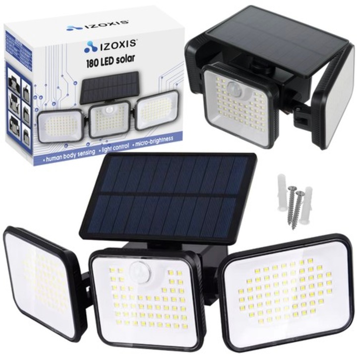 Napelemes lámpa 180 LED Izoxis 24889