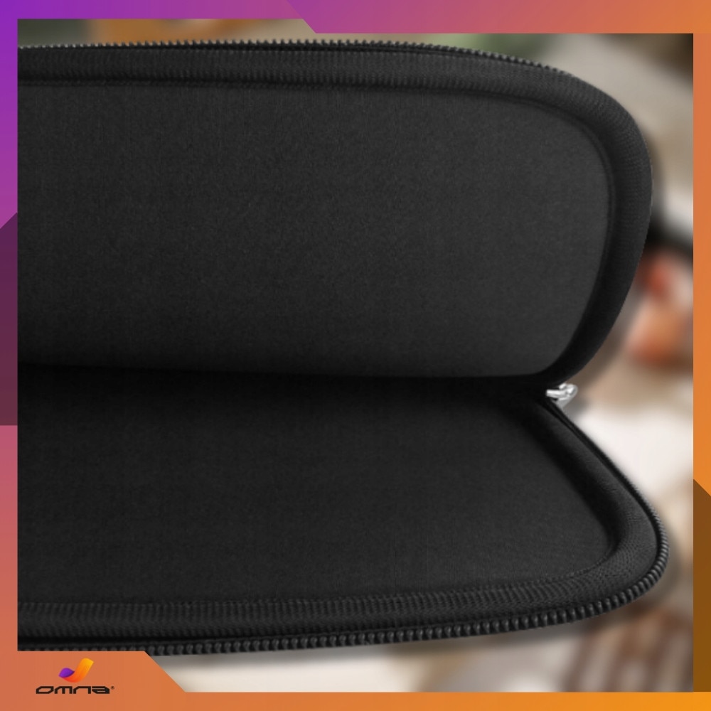 Husa pentru laptop, Omna, 17 inch, Neopren, Negru, Rezistent la apa, Captusit cu puf moale, Ideal pentru transport, Set inclus - geanta omna 17 inch