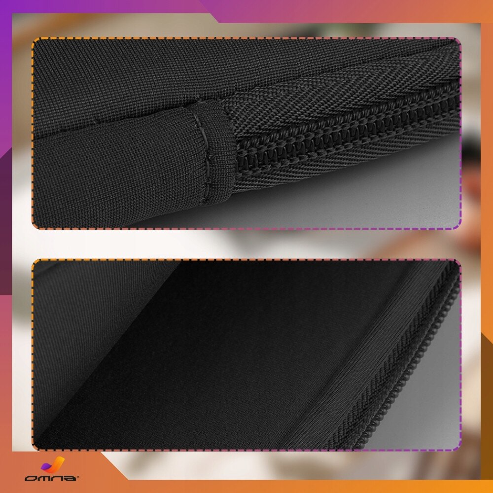 Husa pentru laptop, Omna, 17 inch, Neopren, Negru, Rezistent la apa, Captusit cu puf moale, Ideal pentru transport, Set inclus - geanta omna 17 inch
