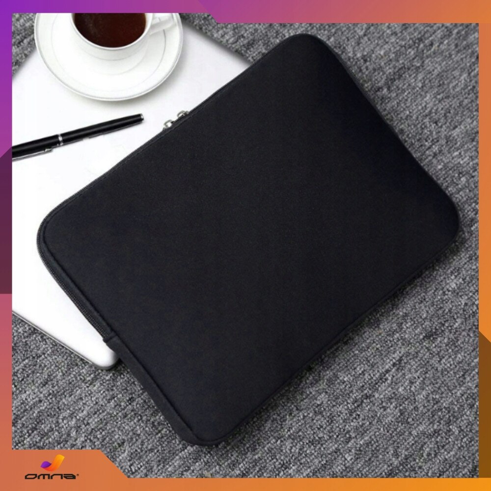 Husa pentru laptop, Omna, 17 inch, Neopren, Negru, Rezistent la apa, Captusit cu puf moale, Ideal pentru transport, Set inclus - geanta omna 17 inch
