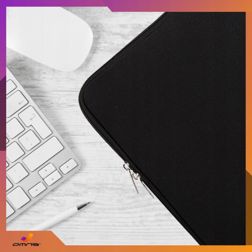 Husa pentru laptop, Omna, 17 inch, Neopren, Negru, Rezistent la apa, Captusit cu puf moale, Ideal pentru transport, Set inclus - geanta omna 17 inch