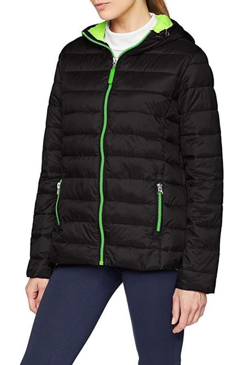 Eredmény Női kabát, fekete / lime zöld, Fekete