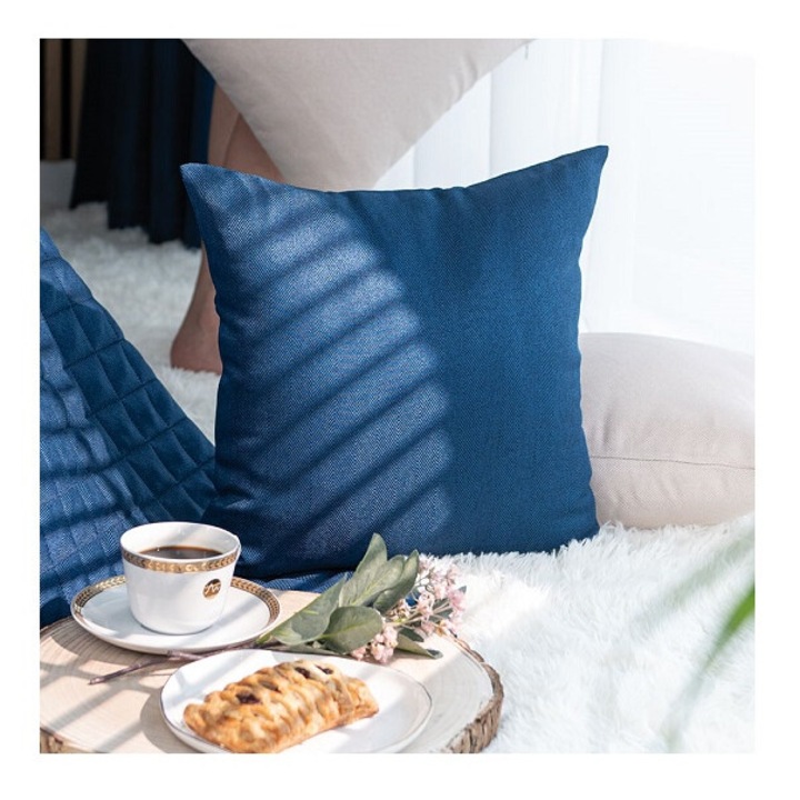 Fata de perna decorativa, Poliester, 40x40cm, Albastru