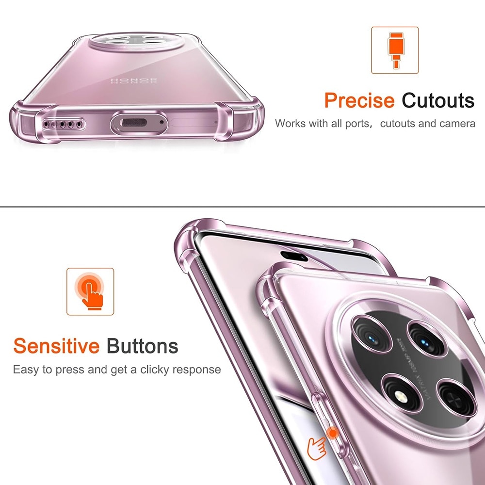 Husa pentru Honor Magic 7 Lite Slim Anti-Shock 1.5mm reinforced 4 corners Transparent