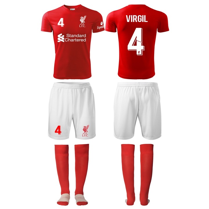 Echipament Liverpool Virgil V. Dijk, Rosuwwsf, Rosu
