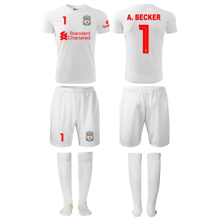 Echipament Portar Liverpool A. Becker, Alb, Alb
