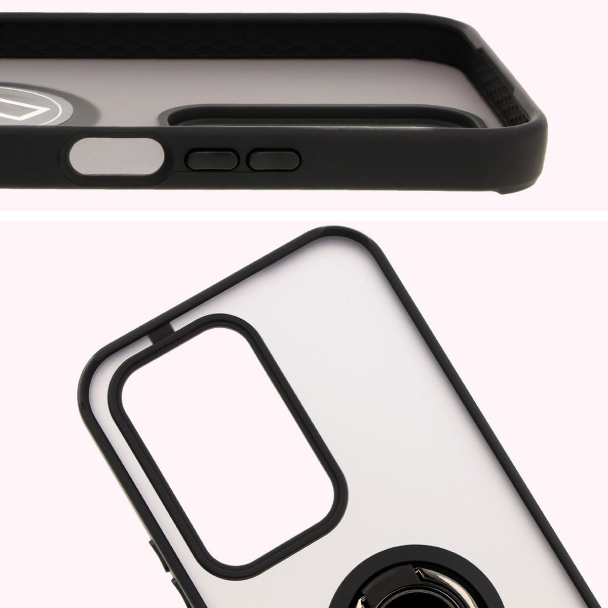 Husa Bizon Case Hybrid Ring pentru Honor 200 Lite, colorata cu rama neagra