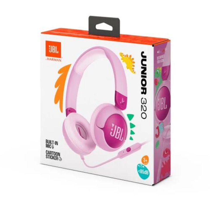 Casti JBL JR 320 Violet cu microfon incorporat