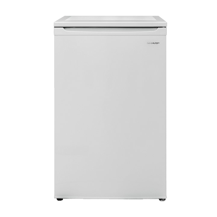 Frigider cu o usa SHARP SJ-UE088T0W, 89 l, H 82.1 cm, clasa E, Zona fructe si legume, iluminare LED, Alb