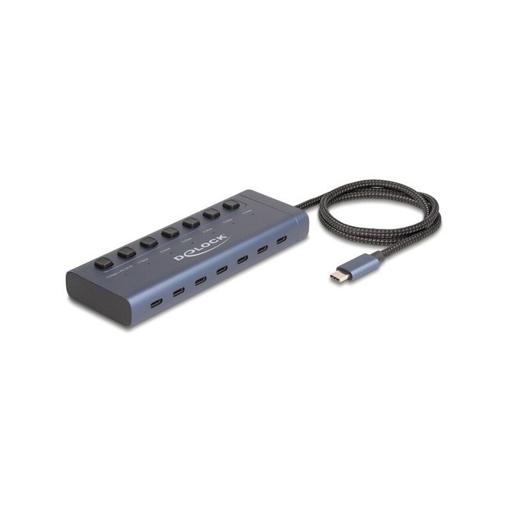 Delock USB Хъб, 7 x USB Type-C, 5 Gbps