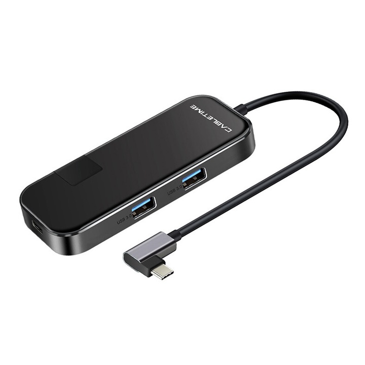 Докинг станция CABLETIME, CT-CMHD61G, 6 порта, USB-C, 4K, 60W, черна
