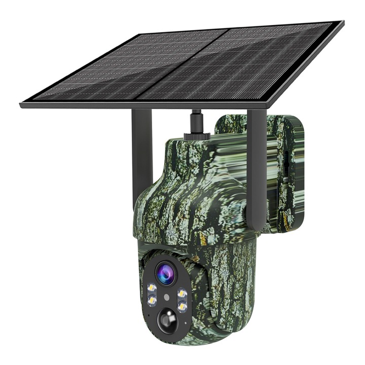 Камера за наблюдение PowerTech PT-1318, 3MP, 4G, PTZ, IP65, соларна