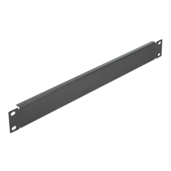 Panou de rack Powertech NETW-0032, metalic, 19"/1U, 483x11x45mm, negru