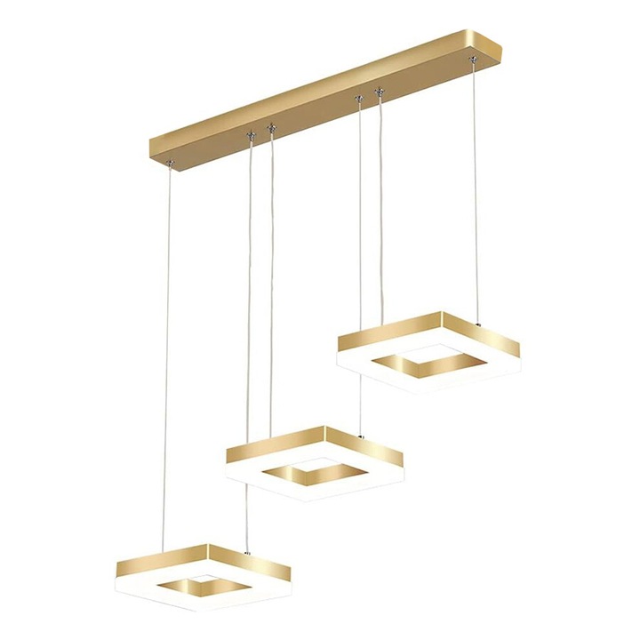 PowerTech LED полилей HLL-0101, 3 лампи, 35W, 4000K, 70x120см, златен