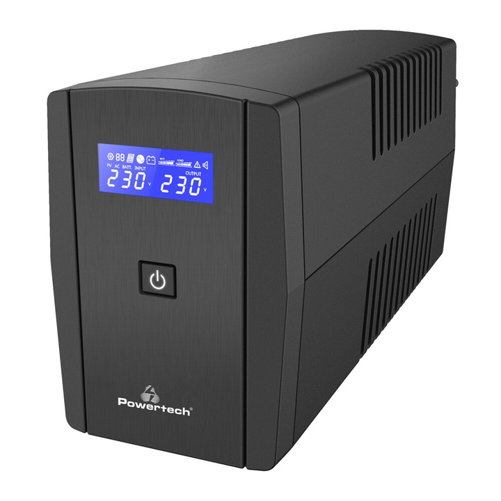 UPS PowerTech Line Interactive 1100VA, 660W, 2x Schuko, 96x138x286mm