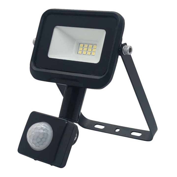 Proiector LED PowerTech PT-1260, 10W, 800 lumeni, IP65, 4000K, 103x57x147mm