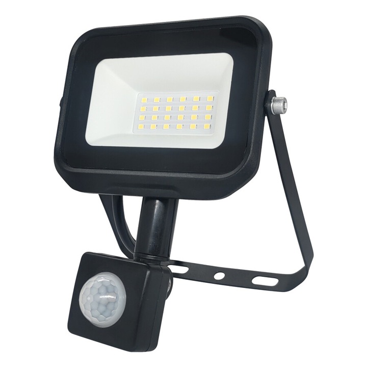 Proiector LED PowerTech, 20W, 4000K, IP65, 1600 lumeni, 129x57x163mm