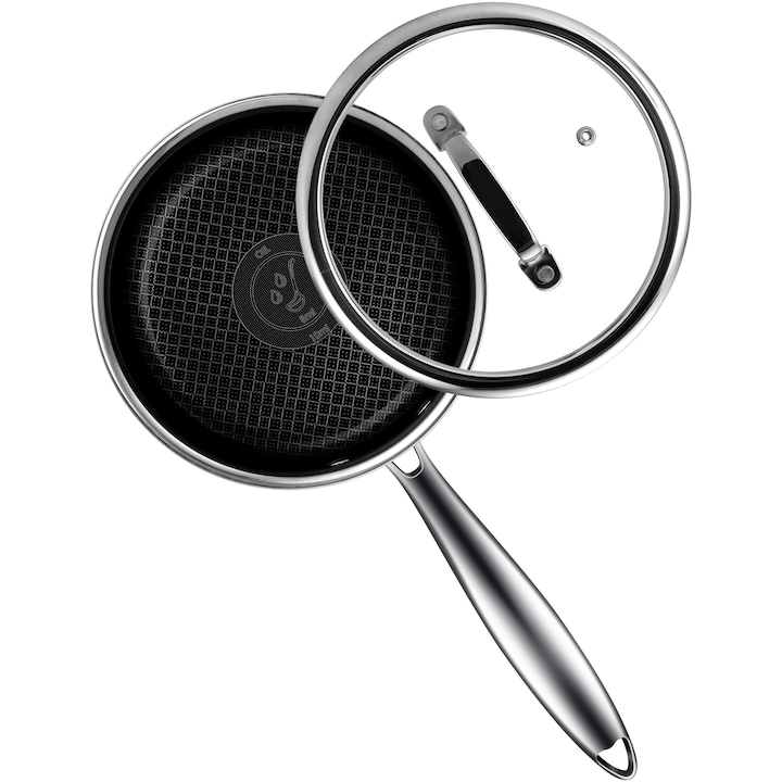 Cratita inox cu capac Amercook Aristo Pro, Inductie, 20 cm, 2.6L