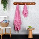 Плажна кърпа Toweland, памук, розово/бяло, 45 х 90 см