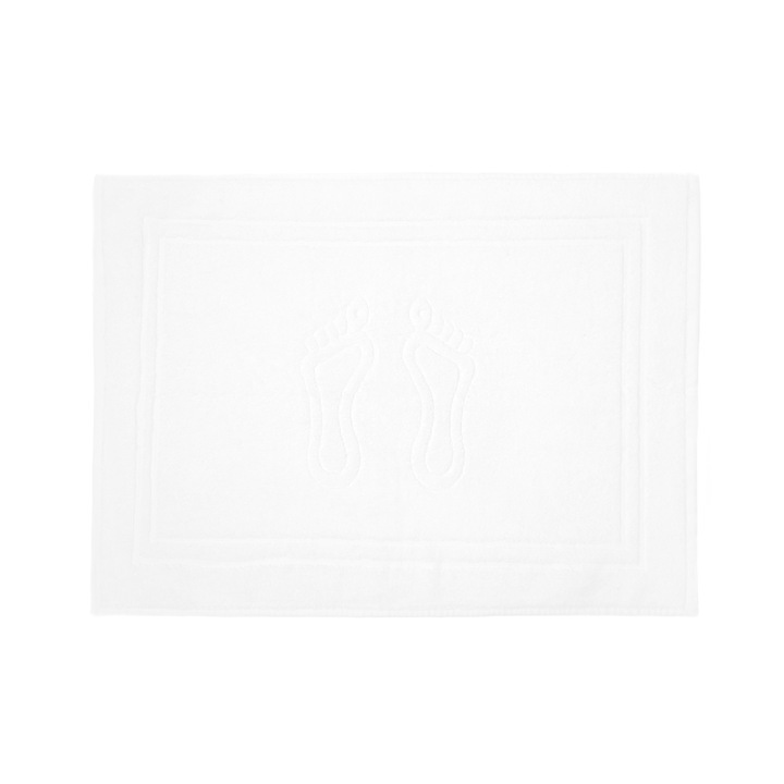 Хавлиена кърпа CORNEL хотелска за крака бяла памучна 50х70 см Homla