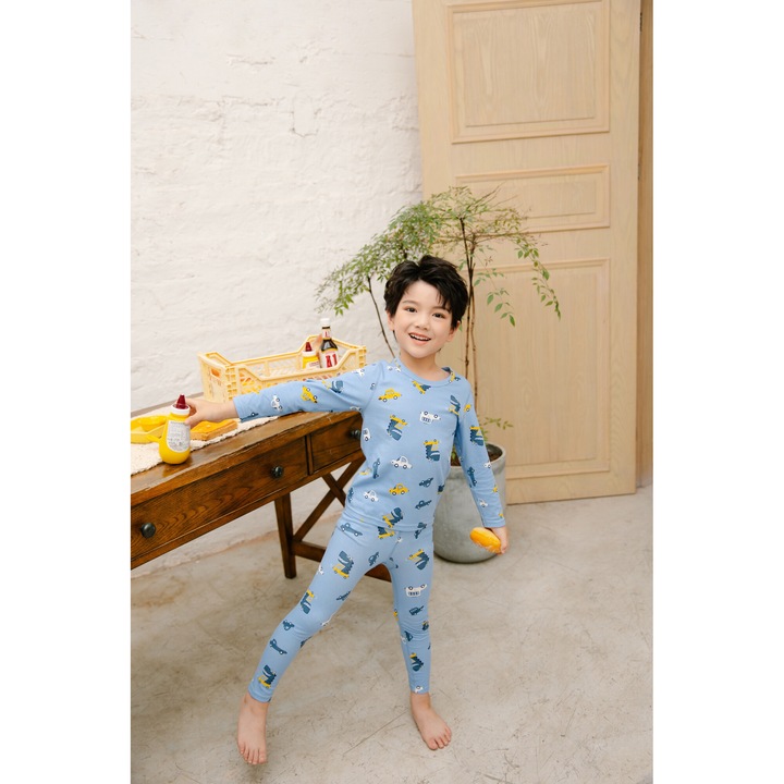 Pijama Copii Global Baieti, Blue natural