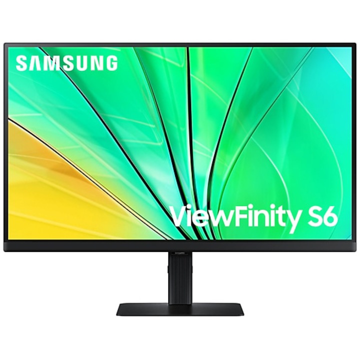Samsung ViewFinity S6 27" LS27D600EAUXEN IPS LED monitor, QHD 2560 x 1440, HDMI, DisplayPort, USB, Pivot, 100 Hz, 5 ms, fekete