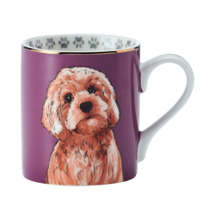 Mikasa Cockapoo porcelán bögre, 280 ml, többszínű