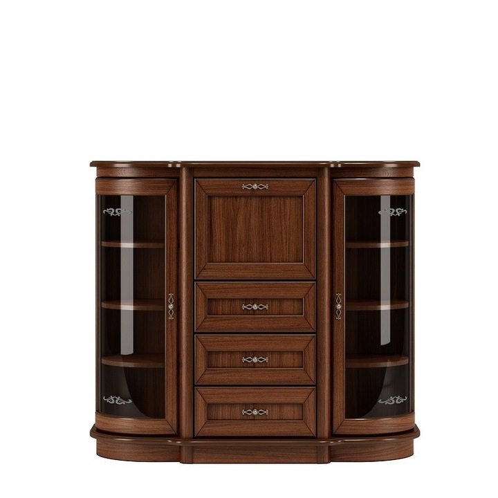 Comoda WERSAL Art-Futuro, culoare nuc, 121x50x136cm