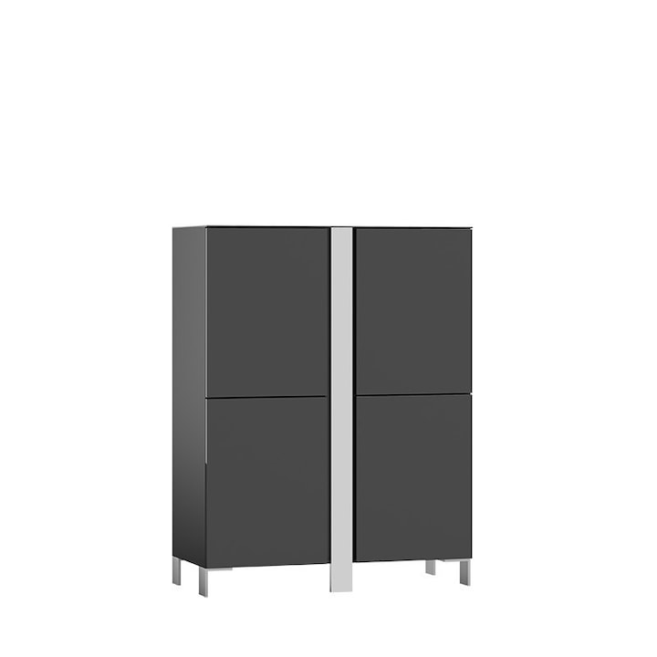 Comoda CROMO, Art-Futuro, inalta luciu negru, MDF.