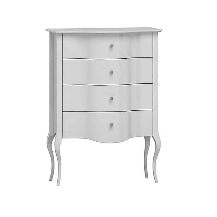 Comoda Barocco, Art-Futuro, alb inalt lucios, MDF