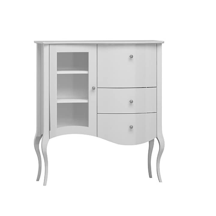 Comoda Art-Futuro Barocco New, alb lucios, MDF