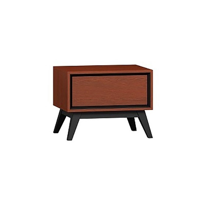 Noptiera Art-Futuro Boston BS08, stil Art Deco, furnir de stejar, MDF, 60x46x43cm