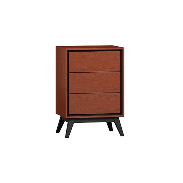 Mini Comoda Art-Futuro Boston BS03, stil Art Deco, furnir de stejar, MDF, 87x60x43cm